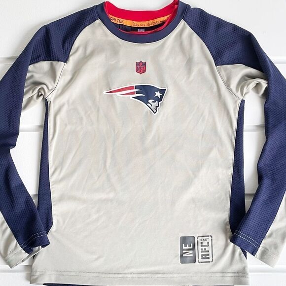 NFL New England Patriots NE AFC Performance Long Sleeve Raglan Tee Shirt Small - Picture 2 of 10